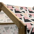 thumbnail image 5 of Geometric Pet House, Modern Composition with Different Colored Triangles Doodle Shapes, Outdoor & Indoor Portable Dog Kennel with Pillow and Cover, 5 Sizes, Peach Coral Black, by Ambesonne, 5 of 5