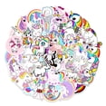 thumbnail image 1 of Set de pegatinas de vinilo con dibujos animados de unicornios coloridos, 50 unidades, 1 of 1