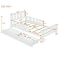 thumbnail image 5 of Bellemave Twin Bed with Storage Drawers and Fence Rails, Wood Platform Beds Frame with Headboard, Twin Size Storage Bed for Kids Boys Girls Teens（White), 5 of 8