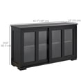 thumbnail image 3 of HOMCOM Buffet de Cuisine Armoire de Rangement Empilable avec Porte Coulissante en Verre, 3 of 10