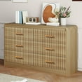 thumbnail image 5 of Dextrus 6-Drawer Dresser, Wood Chest of Drawers with Metal Handles, Bedside Night Stand for Bedroom, Wood, 5 of 10