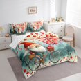 thumbnail image 3 of Feelyou Cartoon Gnome Twin Bedding Sets 7pcs, Happy Valentine's Day Bedding Comforter Set, 3 of 8