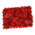 thumbnail image 3 of Paneles de flores artificiales de 24'' x 16'', fondo 3D para fiestas en casa y bodas. rojo, 3 of 9