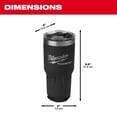 thumbnail image 4 of Milwaukee Tumbler 30 oz Black Stainless Steel Tumbler, 4 of 4