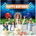 thumbnail image 2 of Football Happy Birthday Backdrop Blue Light Helmet Football Happy Birthday Banner Sports Themed Party Decorations Banner for Boys, 2 of 10