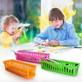 thumbnail image 4 of Pencil Basket Tray,24 Pack Plastic Classroom Pencil Organizer Basket,Small Pencil Holder Trays,Colorful Crayon Basket for Classroom Home Office Storage,Organization,9.3" L x 2.2" W x 2.4" H, 4 of 7