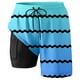 thumbnail image 4 of Pantalones deportivos de playa informales para hombre, tallas grandes, con rayas degradadas: diseño de doble capa, poliéster-spandex, cintura elástica, múltiples bolsillos, tallas S-XXXXXL., 4 of 4