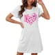 thumbnail image 5 of Camisón corto de talla grande para mujer, camisón de manga corta con estampado de pecho a la moda, camisón para mujer, 5 of 5