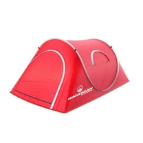 Wakeman Outdoors 2 Person Pop Up Tent with Layered Door and Carry Bag, Red