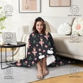 thumbnail image 4 of Wearable Blanket,Ballerina Princess Swan Pattern Hooded Wearable Sherpa Blanket for Adults & Teens,Winter Poncho Shawl Wrap Cape Thick Warm,60"x80", 4 of 5
