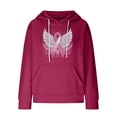 thumbnail image 5 of Bovemsi Sweatshirt for Women Womens Hoodies Casual Long Sleeve Pullover Tops Loose Hooded With Pocket Comfort Hoodie, 5 of 5