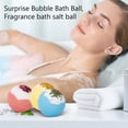thumbnail image 4 of Bubble Bath Toys, 4 in Round, Wubble Bubble Ball, Dried Botanical Topping, Blue Christmas Ornaments, Holiday Gifting, 1 Pc, 4 of 8