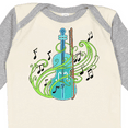 thumbnail image 4 of Inktastic Violin with musical notes and swirls Boys or Girls Long Sleeve Baby Bodysuit, 4 of 5