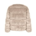 thumbnail image 4 of Fake Fur Coat, Yigetop Womens Winter Outerwear Faux Fur Long Sleeve Crop Jacket Shaggy Coat Open Front Cardigans Fur Coats for Women Khaki XL, 4 of 6