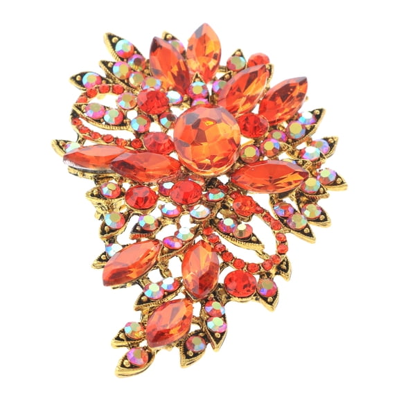 Crystal Flower Brooch