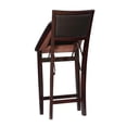 thumbnail image 3 of Riverbay Furniture Wood 24" Pad Back Folding Counter Stool in Chocolate, 3 of 7