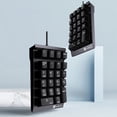 thumbnail image 2 of Merdia Mechanical Numeric Keypad Mini Wired Numpad 22 Keys OUTEMU Blue Switch Portable Keypad Extended Layout for Financial Cashier Securities | Num Pad | Keyboard Number pad | Numpad Keyboard -Black, 2 of 7