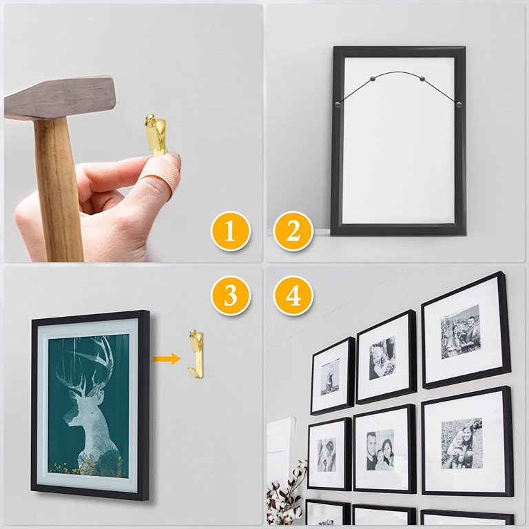 50 lb Picture Hanger Hooks with Nails - Heavy Picture Hangers 50 lbs (50  Pack)
