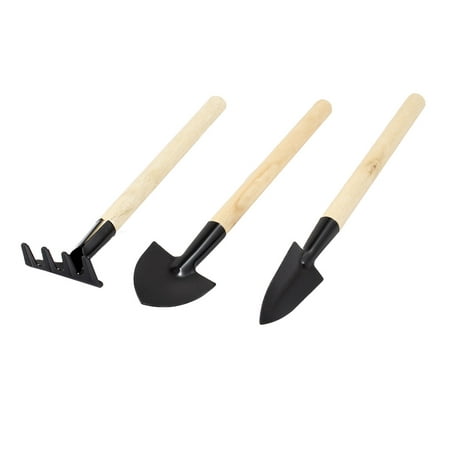 3pcs Garden Potted Hand Tools Set Rake Shovel Digging