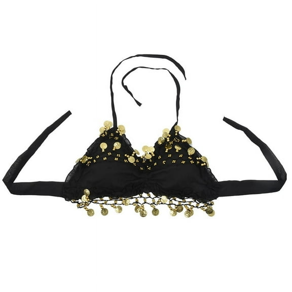 lace pleated chiffon coin Belly Dance Bra Top Costume
