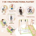 thumbnail image 5 of Indoor Baby Climbing Toys, Playground Jungle Gym Montessori Waldorf Style Wooden Toddlers Climber Playset for Children Kids, 5 of 7