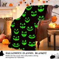 thumbnail image 4 of Spooky Black Green Ghost Throw Blanket, Soft Cozy Plush Flannel Fleece for Kids Adults, Halloween Holiday Room Decor for Couch Sofa Bed Nap, 27x40in, 4 of 7