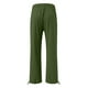 thumbnail image 4 of WILLBEST Pantalones Casuales de Lino para Mujer, Cintura Alta Elástica, con Cordón Ajustable, Holgados, de Pierna Ancha, para Actividades Informales En La Playa. Chica, 4 of 4