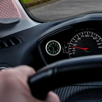 TAILTOSS 1Pack Accessories Luminous Mini Compact Electroplated Steel Dashboard Clock