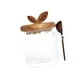 thumbnail image 4 of Tarro de vidrio con tapa de madera y cuchara, tarro transparente para condimentos, recipiente de vidrio para azúcar 500 ml, 4 of 9