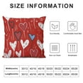 thumbnail image 5 of Qinduosi  Pack Waterproof Outdoor Valentines Day Pillow Covers Inch White Red Love Heart Holiday Throw Pillow Cases Romantic Valentine Farmhouse Decorations Cushion Cover Double Sided, 5 of 5