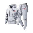 thumbnail image 2 of Mens 2 Piece Outfits Matching Print Hoodie and Jogger Set Long Sleeve Fleece Pullover with Pockets Casual Two Piece for Fall Winter and Lounge, 2 of 3