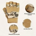 thumbnail image 3 of Uxcell Men's Outdoor Fingerless Gloves Half Finger Gloves Breathable Workout Gloves Desert Camo 1Pair XL, 3 of 6