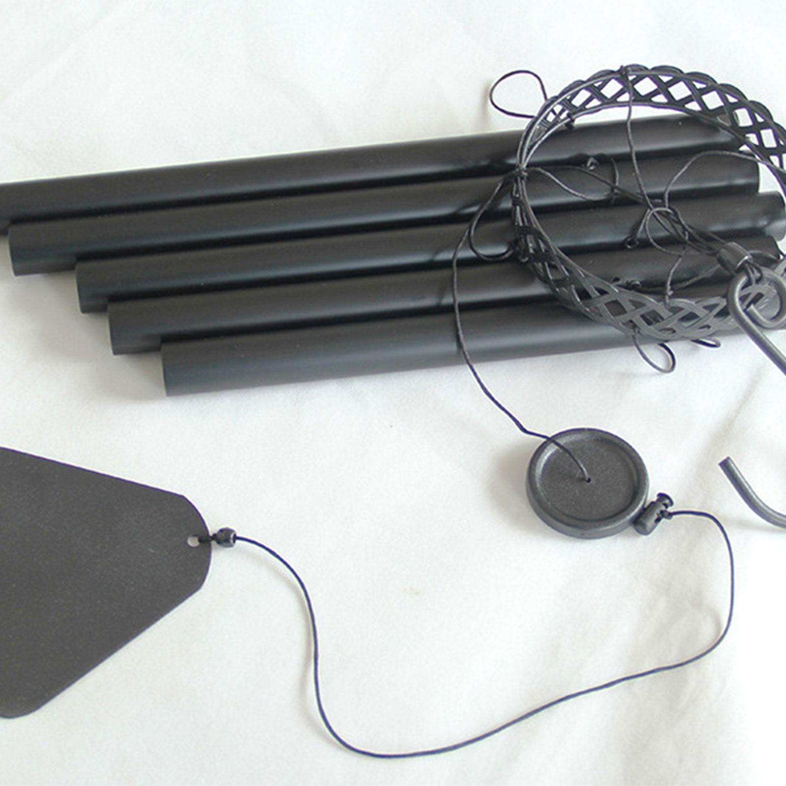 Yihuala Large Wind Chimes Outdoor Tone 36Inch Sympathy Wind Chimes for Outside with 5 Tubes Tuned Relaxing Black