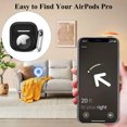 thumbnail image 2 of 2 in 1 Silicone Protective Skin Cover Compatible with AirPod 4 and AirTag,Anti-Scratch Anti-Lost GPS Tracker Cover Holder for Men Women with Cleaner Kit,Carabiner,2 PCS TPU Screen Protector, 2 of 6