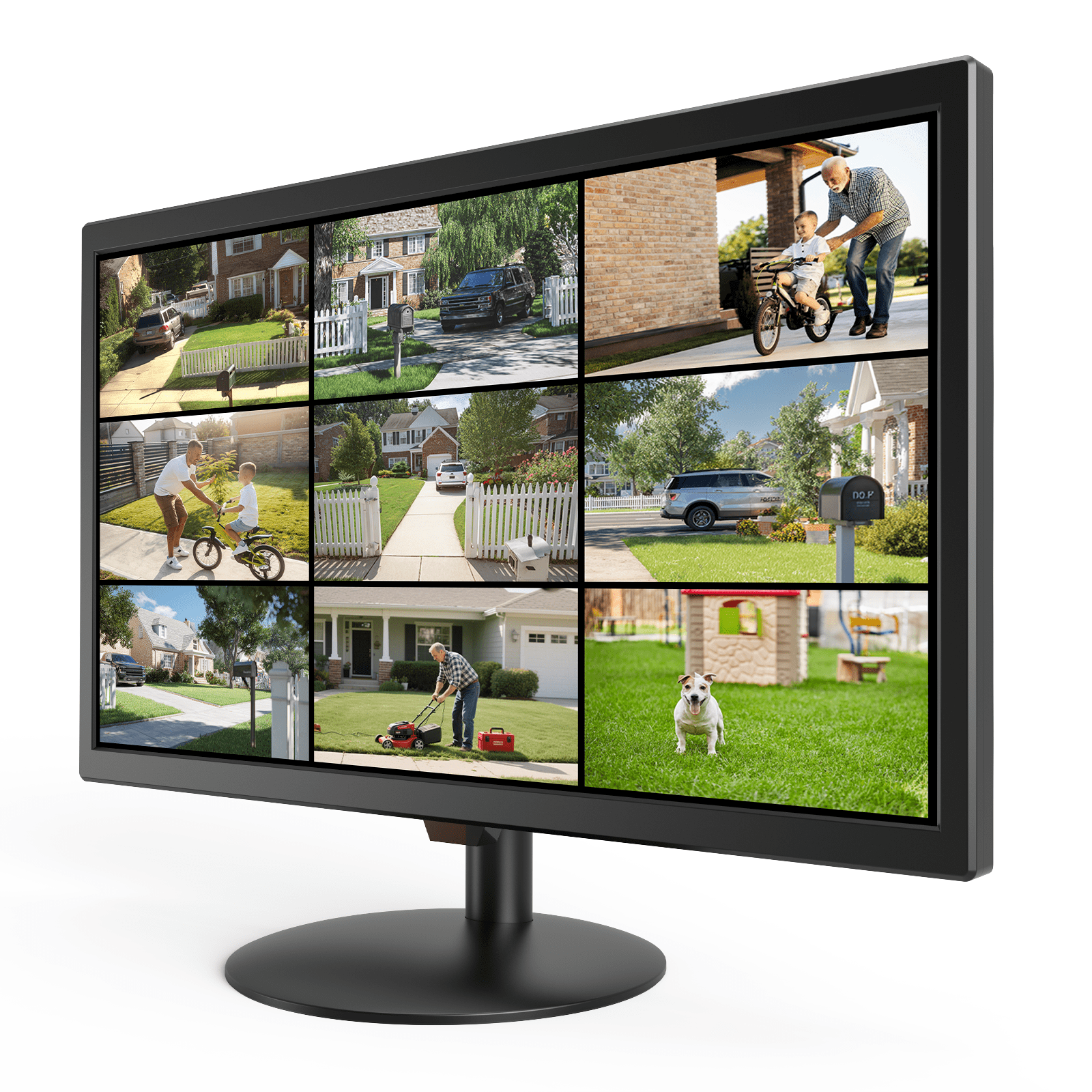 Eyoyo 22inch Video Monitor With HDMI VGA AV BNC USB Input,Speaker,1080P FHD LED Screen, Built- in Speakers, Video Monitor for CCTV NVR DVR