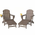 thumbnail image 7 of Folding Adirondack Chair with Hidden Footrest & Cup Holder –Outdoor Lounger with Reclining Back, Oversized Seat, Realistic Wood Grain Finish for Patio Garden Pool, 7 of 7