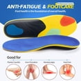 thumbnail image 4 of QIANJIA Plantar Fasciitis Insoles Men Insoles for Men Standing All Day Medium Arch Support Shoe Inserts for Women Flat Feet Pain Relief Orthotics Inserts Shock Absorption Work Boot,XL, 4 of 7