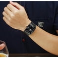 thumbnail image 5 of Men Watch Classic Analog Quartz Date Stainless Steel Milanese Mesh Band Ultra-Thin Rectangle Dial Luminous, 5 of 6