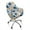 Flower Watercolor, variant on Whosucclay Sunflower Leopard Print Curved Back Chair Slipcover Stretch Dining Chair Cover Removable Kitchen Chair Cover Modern Bar Stools Covers for Kitchen Party Banquet Decor