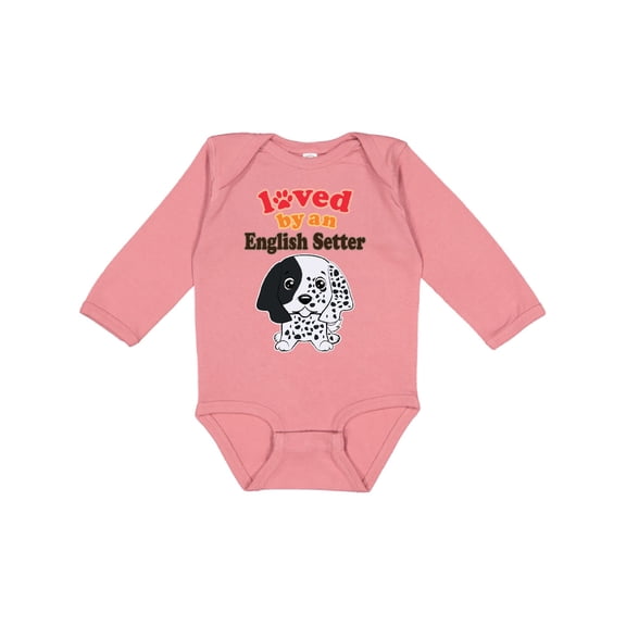 Inktastic English Setter Dog Gift Boys or Girls Long Sleeve Baby Bodysuit