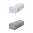 thumbnail image 1 of 2x Massage Cosmetic Table Valance Sheet Cover with Hole Gray Baoblaze none, 1 of 8