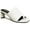 White, variant on Womens White Goring Padded Colyerr Round Toe Block Heel Slip On Leather Dress Sandals 9 M