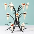 thumbnail image 1 of Cal Mil 3330-13 3-Tier Disposable Standard Flat Cone Holder - Black, 1 of 1