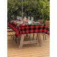 thumbnail image 2 of Outdoor Tablecloth with Umbrella Hole and Zipper, Red Truck Christmas Rectangle Table Cloth 60x102 Inch Waterproof Tablecloth, Xmas Tree Snowflake Plaid Picnic Table Cover for Patio Camping, 2 of 7