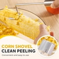 thumbnail image 3 of Corn Cob Peeler, 2025 New Corn Peeler for Corn on The Cob, Stainless Steel Corn Stripping Tool, Long Handle Corn on the Cob Remover, Quick Corn Peeling Tool for Kitchen and BBQ (1, Wooden Handle), 3 of 15