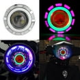 thumbnail image 4 of Greensen Motorcycle Strong/Weak Light LED Headlight Projector Lens Dual Angel & Devil Eye HeadLamp, Motorcycle Projector Headlight, LED Projector Lens, 4 of 8