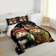 thumbnail image 3 of jejeloiu Pet Animal Cat Queen Comforter Set,Kawaii Kitten Bedding Sets,Merry Christmas Bedding Comforter Set For Boys Girls,Lightweight Room Decor Reversible,3-Piece, 3 of 8