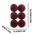 thumbnail image 5 of 6PCS Christmas Velvet Balls Ornaments 3.15-Inch For Christmas Tree Baby Shower Girls First Christmas Decorations Birthday Party 2025, 5 of 5