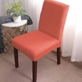 thumbnail image 2 of Chair Covers Coral Red Dining Chair Slipcovers Gradient Gradual Color Stretch Removable Chair Seat Protector Party Decoration Set of 8, 2 of 6