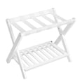 thumbnail image 5 of SONGMICS Solid Wood Luggage Rack, No Assembly Required, Foldable Suitcase Stand, Luggage Holder, with Storage Shelf, for Guest Room, Hotel, Bedroom, Cloud White, 5 of 6